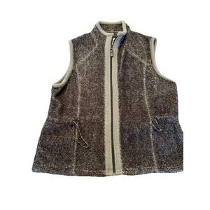Woolrich Women’s Vest With 1 Pockets On Side Grey Size Large Cinch-able Waist